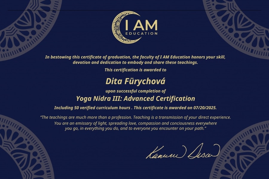 certifikát Yoga Nidra